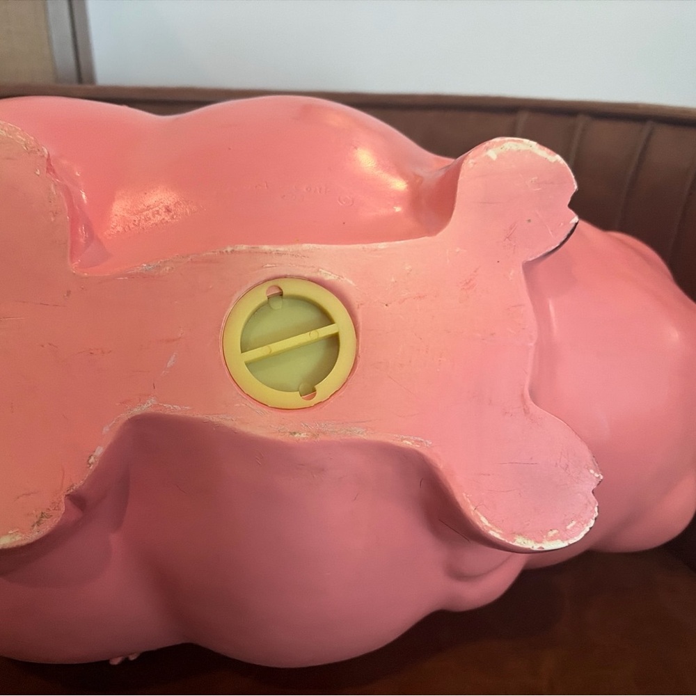 Large Vintage Piggy Bank 1970s Universal Statuary Co Collectable Floral - Picture 6 of 9